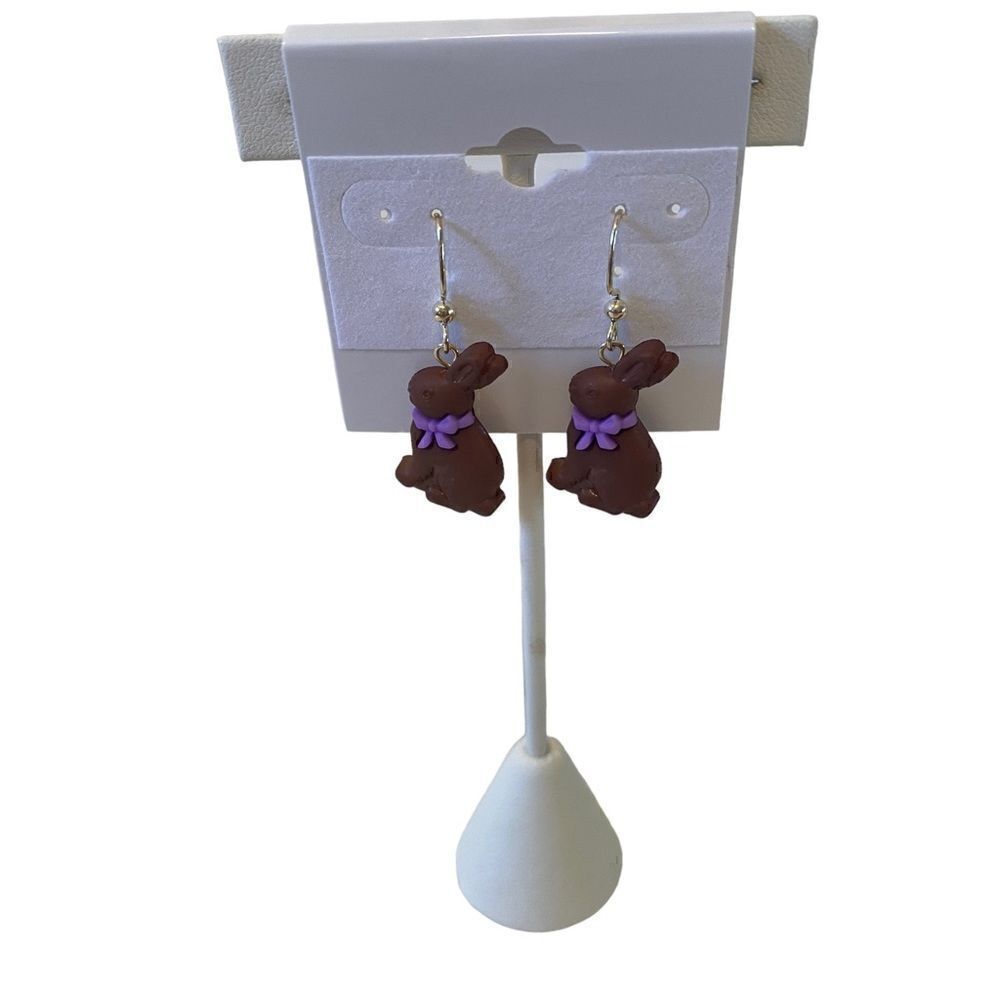 Chocolate Bunny Earrings. Perfect for Easter or Spring!